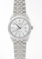 Pre-Owned 36mm Rolex Stainless Datejust with Silver Dial and Smooth Bezel